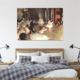 Lienzo Ensayo en el escenario de Edgar Degas