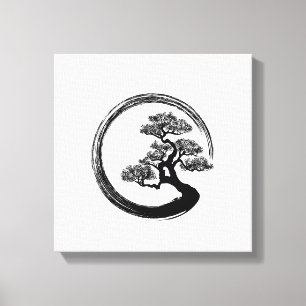 Lienzo Enso Zen Circle y Bonsai Tree