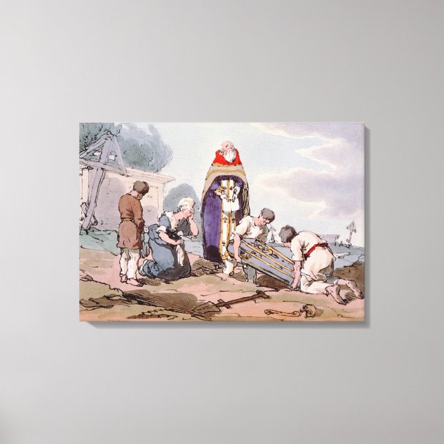 Lienzo Entierro, grabado por el artista, publicado en 180 (Anverso)