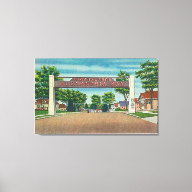 Lienzo Entrada a Alexandria Bay View (Anverso)