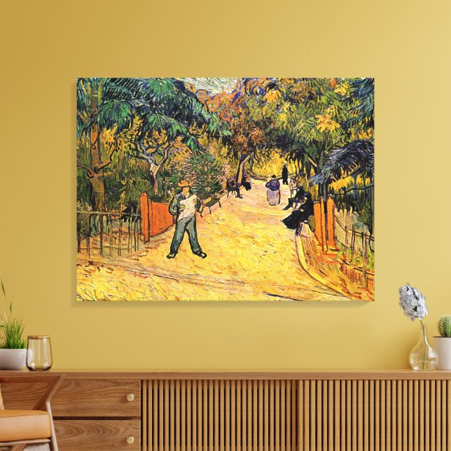 Lienzo Entrada al Parque Público por Vincent van Gogh (Insitu (Sala de estar))
