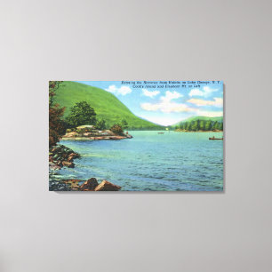 Lienzo Entrada de Huletts a los estrechos, la isla de