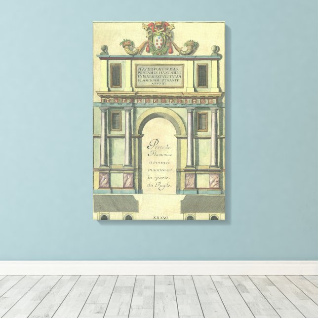 Lienzo Entrada de Puerta de Iglesia Antigua Arquitectura  (Insitu (piso de madera))