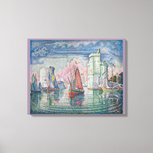 Lienzo Entrada de Puerto de la Rochelle Paul Signac (Anverso)