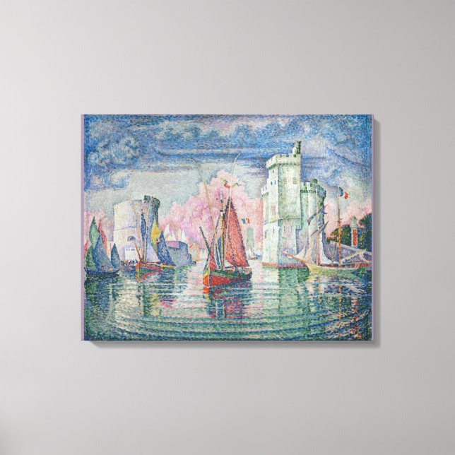 Lienzo Entrada de Puerto de la Rochelle Paul Signac (Anverso)