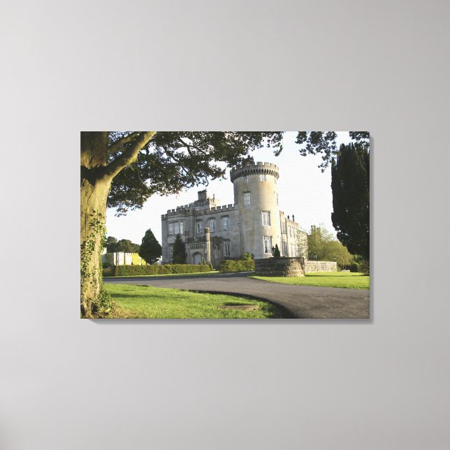 Lienzo Entrada lateral del Castillo de Dromoland sin gent (Anverso)