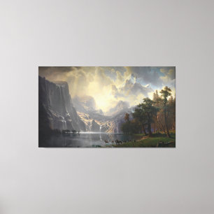 Lienzo Entre el paisaje montañoso de Sierra Nevada, Calif