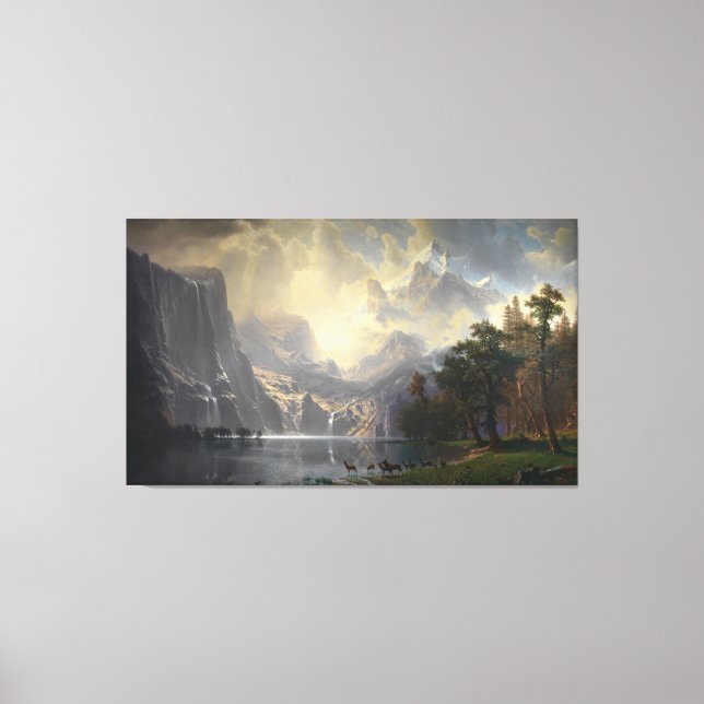 Lienzo Entre el paisaje montañoso de Sierra Nevada, Calif (Anverso)