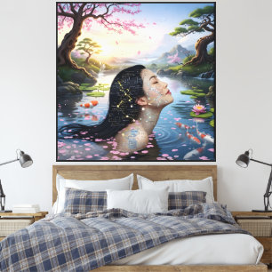 Lienzo "Entre la flor y la fórmula" - Un retrato digital