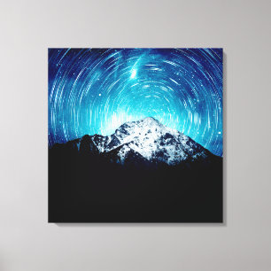 Lienzo Entre la galaxia y la montaña