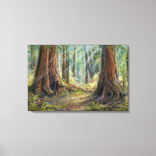 Lienzo "Entre las secuoyas" (Anverso)