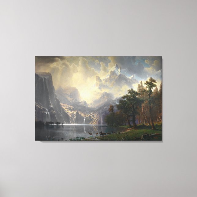Lienzo Entre Sierra Nevada Por Albert Bierstadt (Anverso)