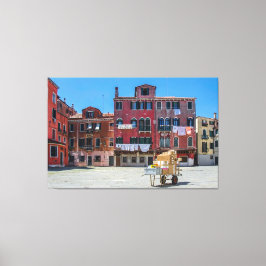 Lienzo Entrega de cajas en Venecia