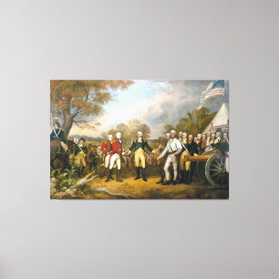 Lienzo Entrega de general Burgoyne de Juan Trumbull