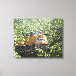 Lienzo Entrenar a través del bosque