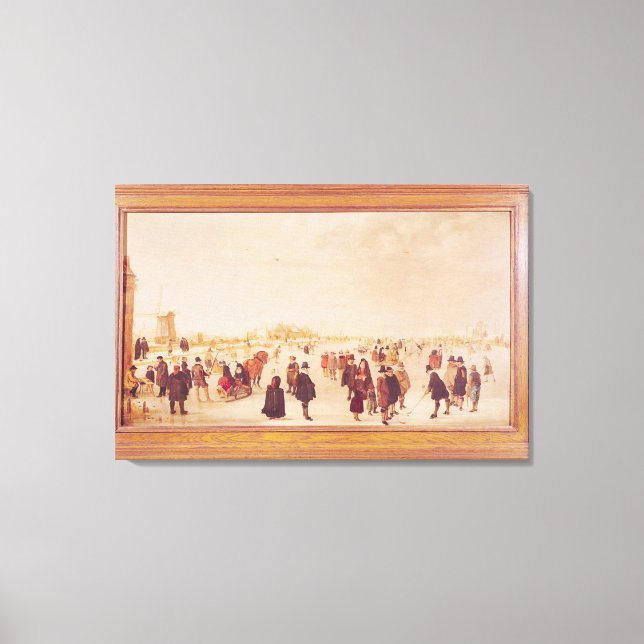 Lienzo Entretenimiento en el hielo (Anverso)