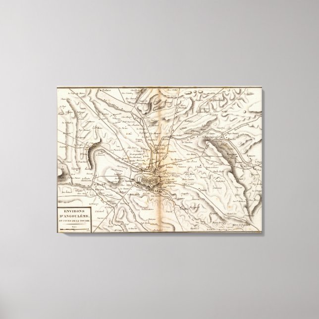 Lienzo Environs d'Angouleme (Anverso)