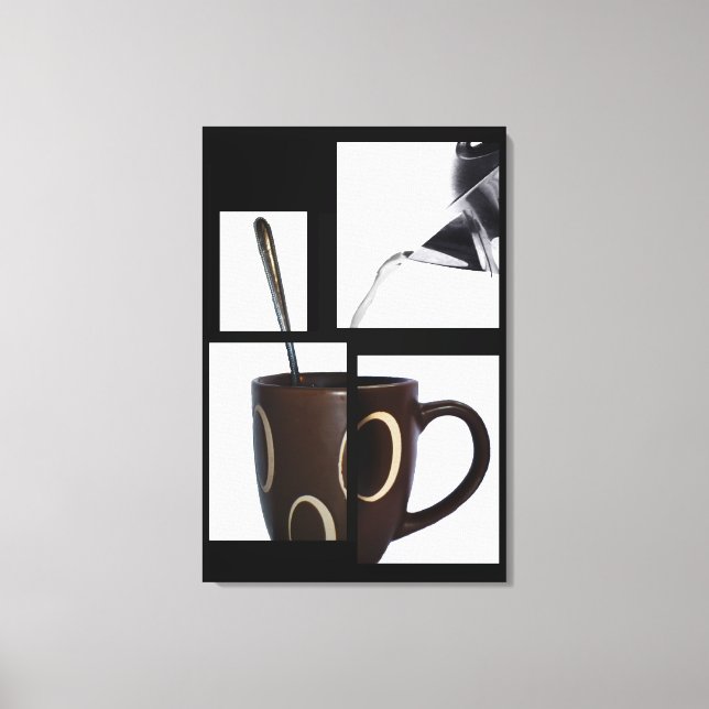 Lienzo envolto amante del café (Anverso)