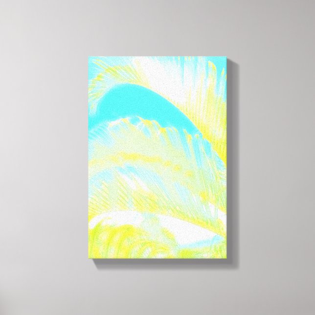 Lienzo Envoltura de lona de hojas de palma acuarela (Anverso)