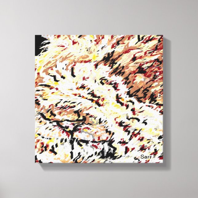 Lienzo Envoltura de lona/ León consternado por Sarr (Anverso)