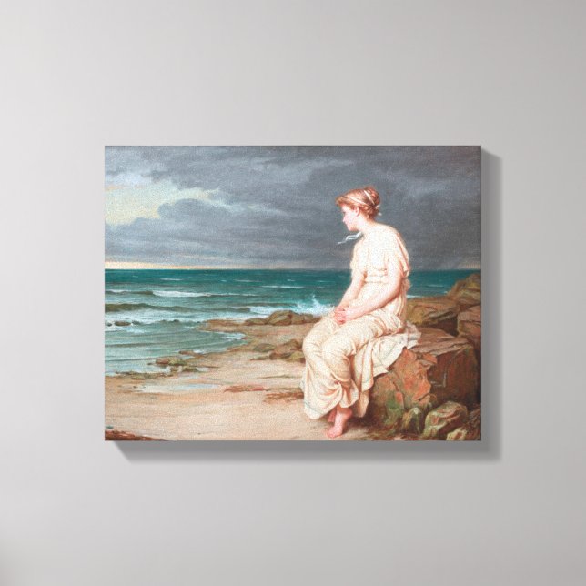 Lienzo envuelto arte Miranda de John William Water (Anverso)