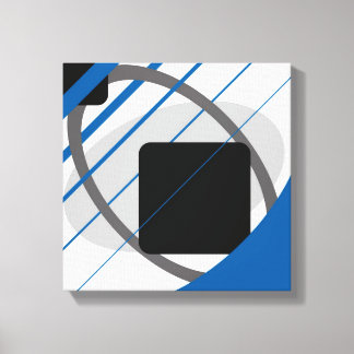 Lienzo Envuelto Azul Gris Negro Fuera Blanco - Mod