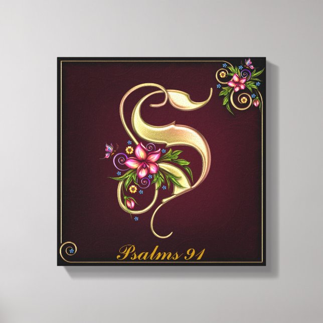 Lienzo envuelto (brillante) Monograma S Premium (Anverso)