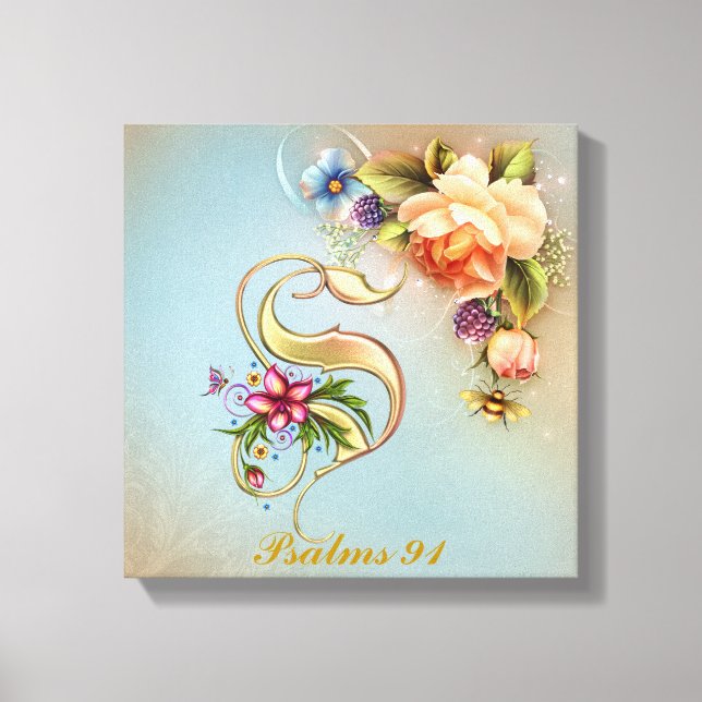 Lienzo envuelto (brillante) Monograma S Premium (Anverso)