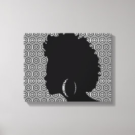 Lienzo envuelto centrado en afro