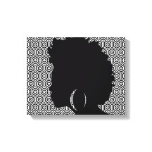 Lienzo envuelto centrado en afro