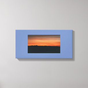 Lienzo envuelto con escena de atardecer
