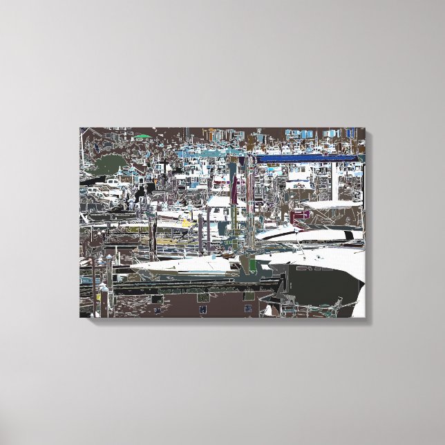 Lienzo envuelto con imagen abstracta Marina (Anverso)