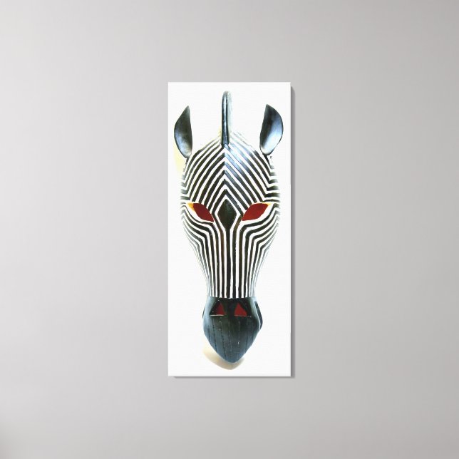 lienzo envuelto con máscara de cebra (Anverso)