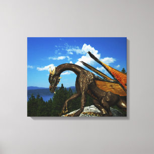 Lienzo envuelto con vistas al lago