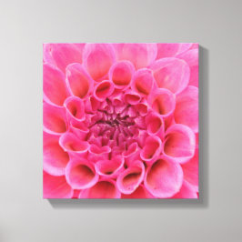 Lienzo envuelto de 12" x 12" - Flor rosa