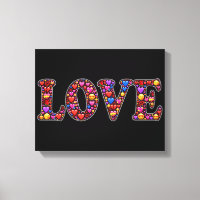 lienzo envuelto de amor de emoji