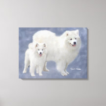 Lienzo envuelto de arte Samoyed 24X18"