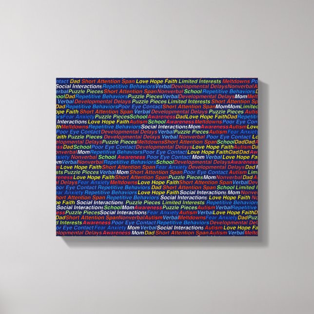 Lienzo envuelto de autismo (brillante) (Anverso)