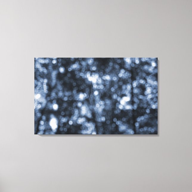 Lienzo envuelto de Blue Bokeh (Anverso)