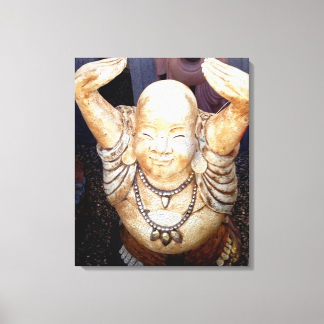 lienzo envuelto de buddha sonriente (Anverso)