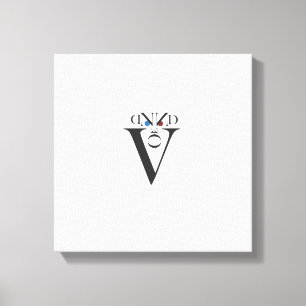 Lienzo envuelto de cara de letra