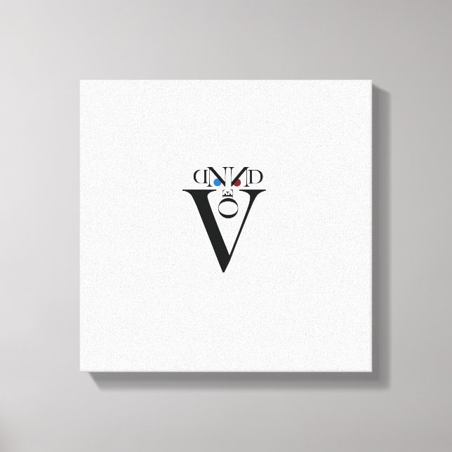 Lienzo envuelto de cara de letra (Anverso)