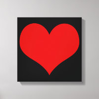 Lienzo envuelto de corazón rojo
