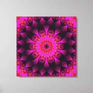 Lienzo envuelto de flores abstractas