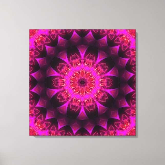Lienzo envuelto de flores abstractas (Anverso)