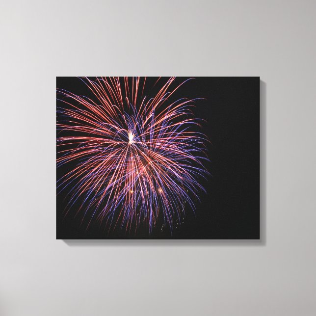 Lienzo envuelto de fuegos artificiales (Anverso)