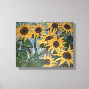 Lienzo envuelto de girasol