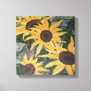 Lienzo envuelto de girasol