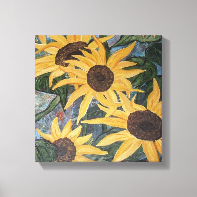 Lienzo envuelto de girasol (Anverso)