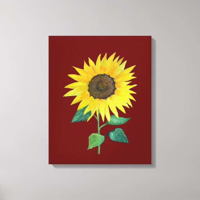Lienzo envuelto de girasol de granja (Anverso)